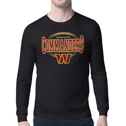 Washington Commanders Starter Team Track Graphic Long Sleeve T-Shirt - Black for sale