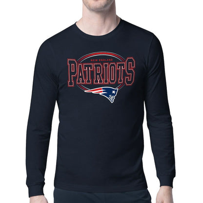 New England Patriots Starter Team Track Graphic Long Sleeve T-Shirt - Navy outlet