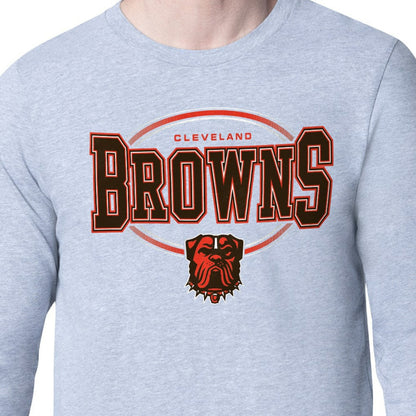 Cleveland Browns Starter Team Track Graphic Long Sleeve T-Shirt - Heather Gray cheap