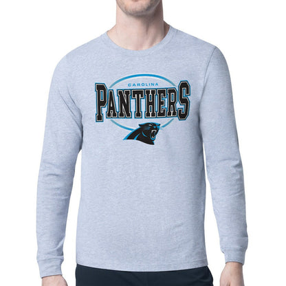 Carolina Panthers Starter Team Track Graphic Long Sleeve T-Shirt - Heather Gray sale