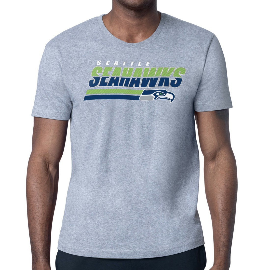 Seattle Seahawks Starter Logo Push Graphic T-Shirt - Heather Gray outlet