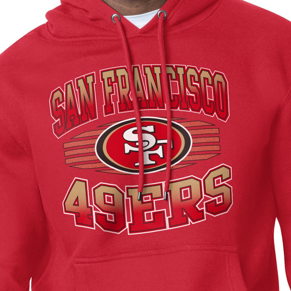 San Francisco 49ers Starter Team Grit Graphic Hoodie - Scarlet sale
