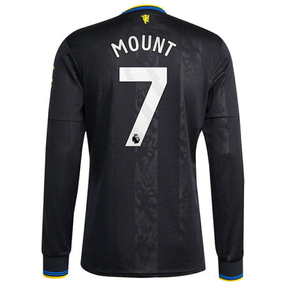 Mason Mount Manchester United 2025/26 Third Replica Long Sleeve Player Jersey - Black | Adidas outlet