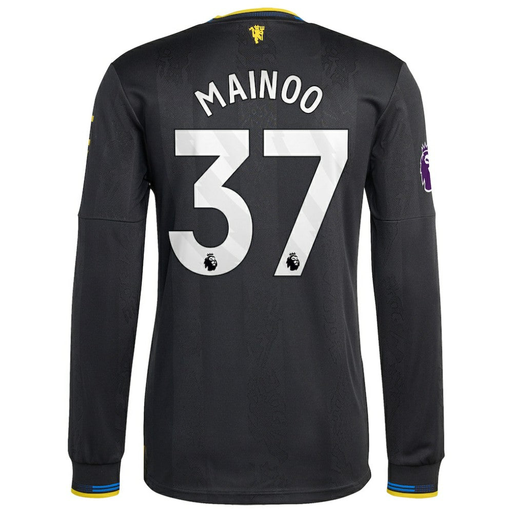 Kobbie Mainoo Manchester United 2025/26 Third Long Sleeve Player Jersey - Black | Adidas shop