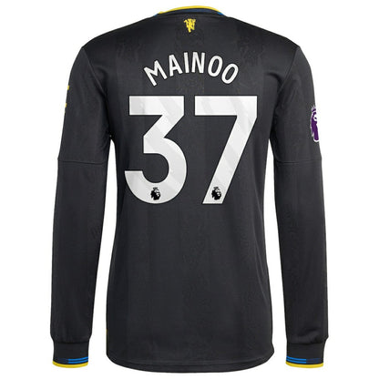 Kobbie Mainoo Manchester United 2025/26 Third Long Sleeve Player Jersey - Black | Adidas shop
