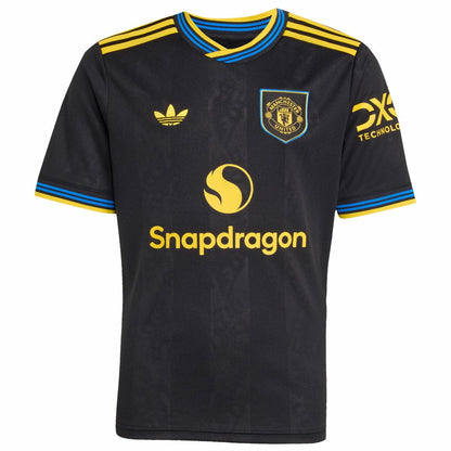 Bruno Fernandes Manchester United Youth 2025/26 Third Replica Player Jersey - Black | Adidas outlet