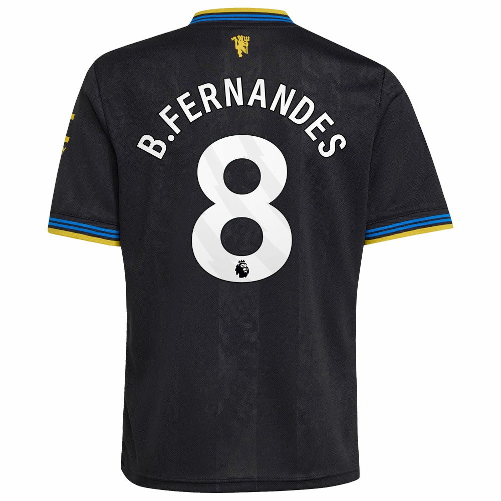 Bruno Fernandes Manchester United Youth 2025/26 Third Replica Player Jersey - Black | Adidas outlet