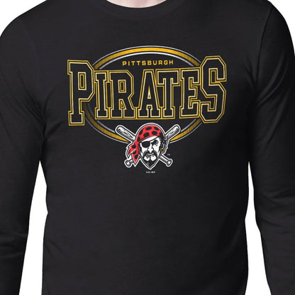 Pittsburgh Pirates Starter Team Track Graphic Long Sleeve T-Shirt - Black
