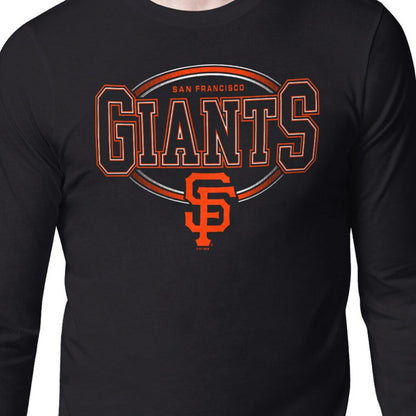 San Francisco Giants Starter Team Track Graphic Long Sleeve T-Shirt - Black