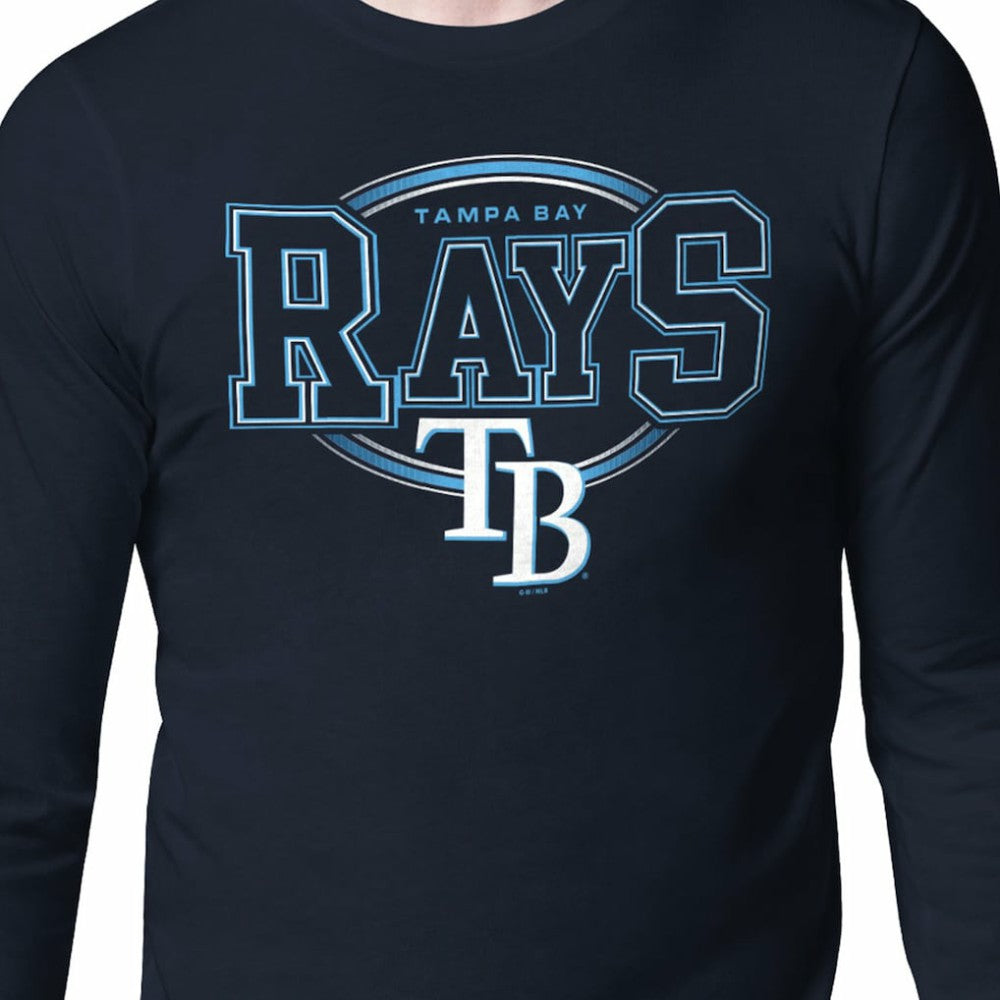 Tampa Bay Rays Starter Team Track Graphic Long Sleeve T-Shirt - Navy