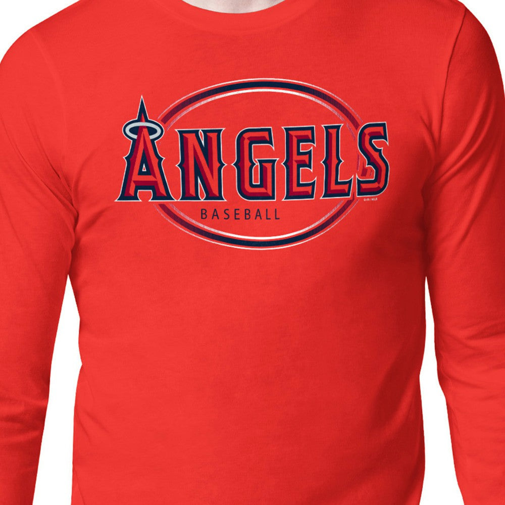 Los Angeles Angels Starter Team Track Graphic Long Sleeve T-Shirt - Red