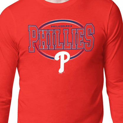 Philadelphia Phillies Starter Team Track Graphic Long Sleeve T-Shirt - Red