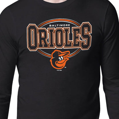 Baltimore Orioles Starter Team Track Graphic Long Sleeve T-Shirt - Black