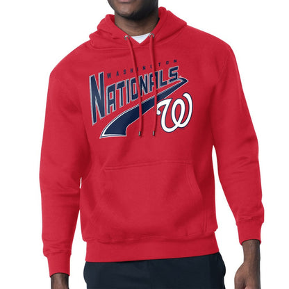 Washington Nationals Starter Modern Tailsweep Fleece Tri-Blend Pullover Hoodie - Red