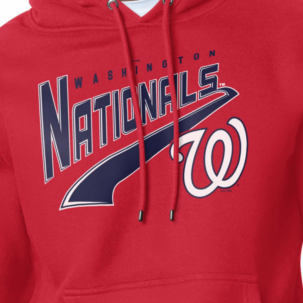 Washington Nationals Starter Modern Tailsweep Fleece Tri-Blend Pullover Hoodie - Red