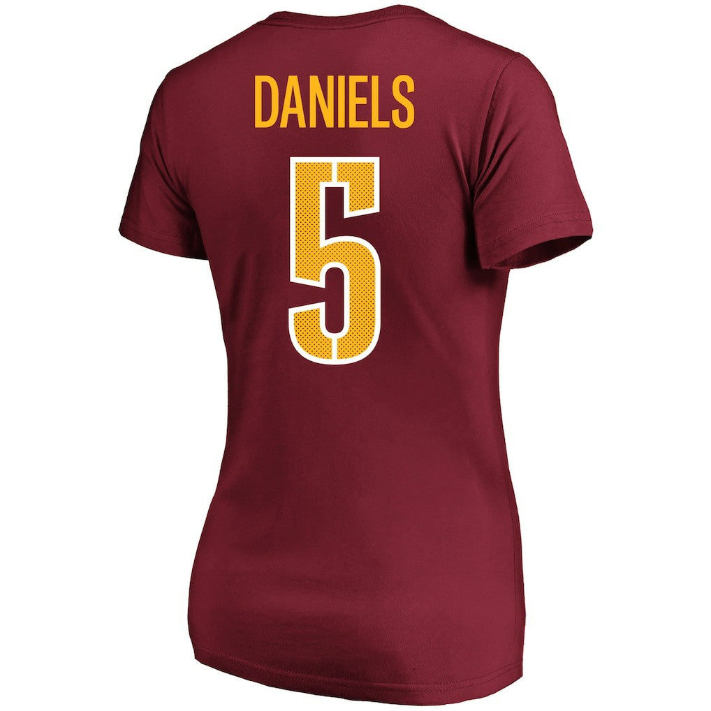 Jayden Daniels Washington Commanders Women's Plus Size Name & Number T-Shirt - Burgundy outlet