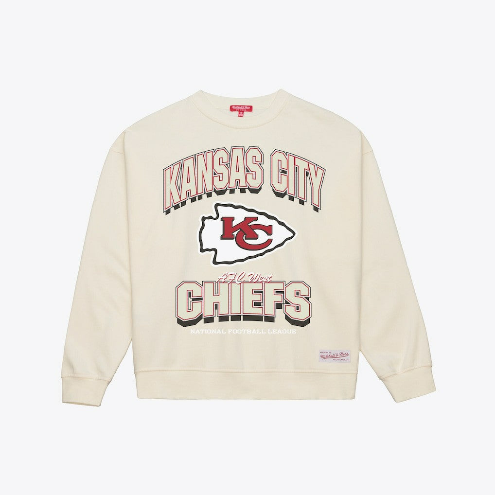 Kansas City Chiefs Women's Tonal Arch Sweatshirt - Cream outlet