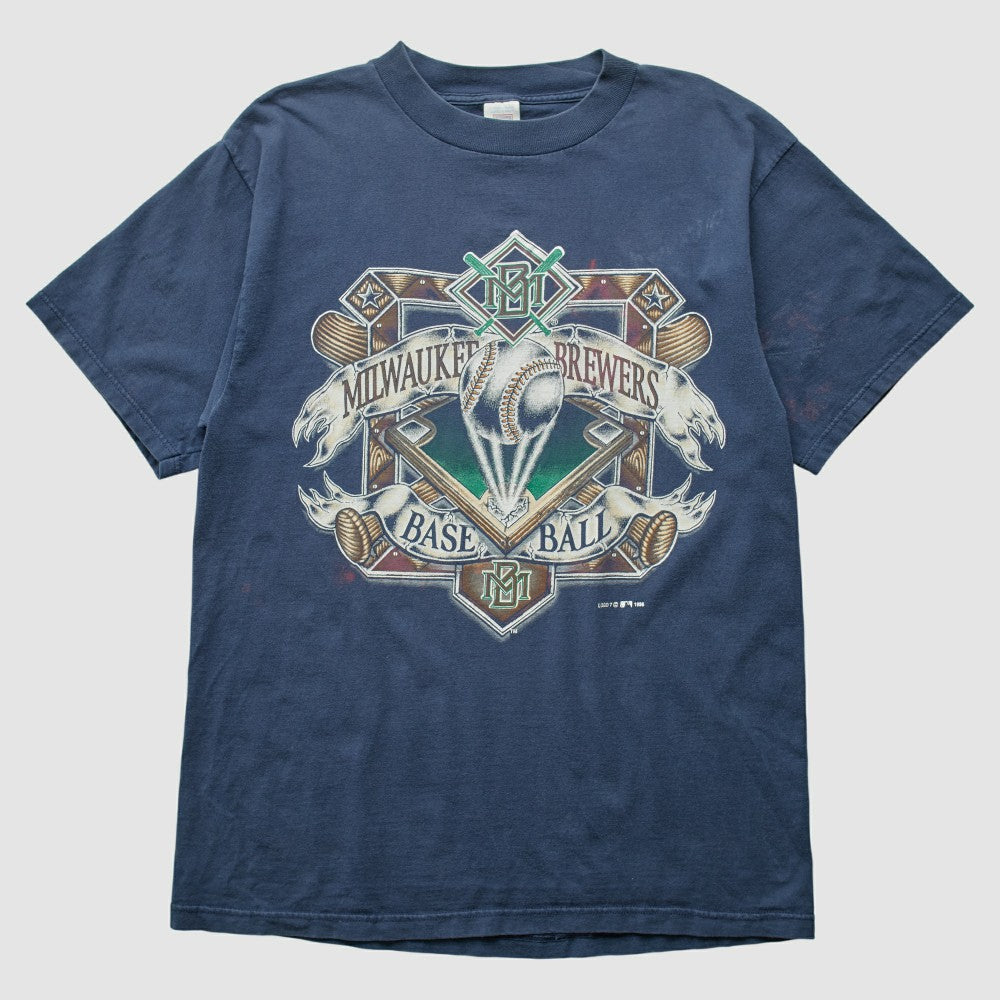 Milwaukee Brewers 1996 T-Shirt - Navy Vintage