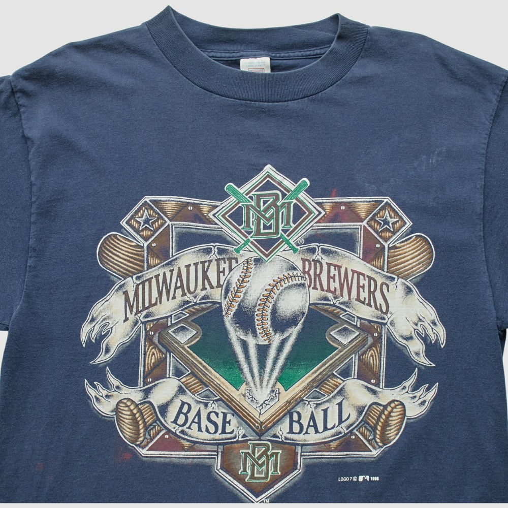 Milwaukee Brewers 1996 T-Shirt - Navy Vintage