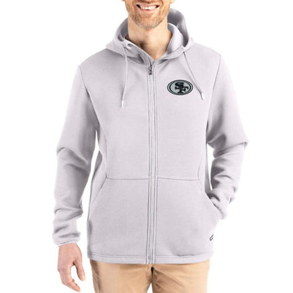 San Francisco 49ers Cutter & Buck Roam Epic Comfort Recycled Full-Zip Hoodie Jacket - Gray cheap