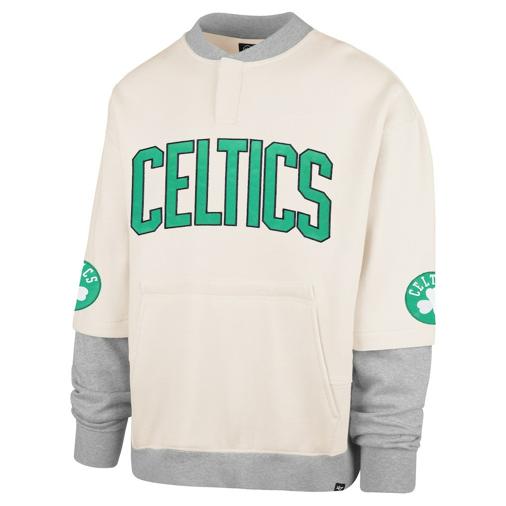 Boston Celtics '47 Crossover Collection Trifecta Double Layered Fleece Sweatshirt - Cream | 47 brand cheap