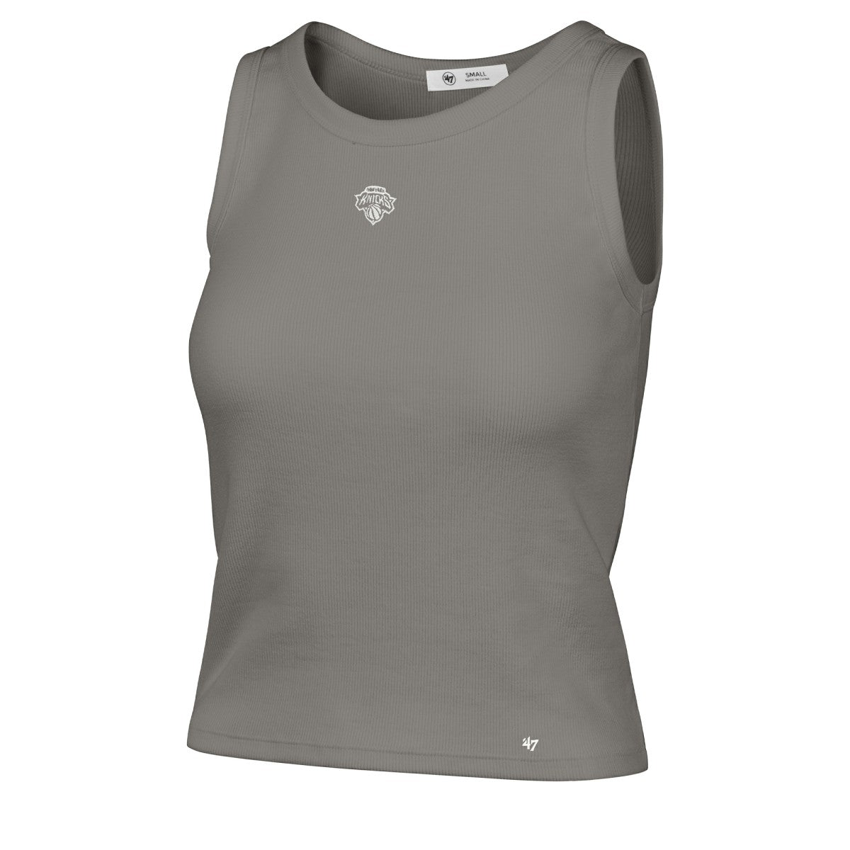 New York Knicks '47 Women's Cropped Skyhook Baby Rib Tank - Gray | 47 brand online