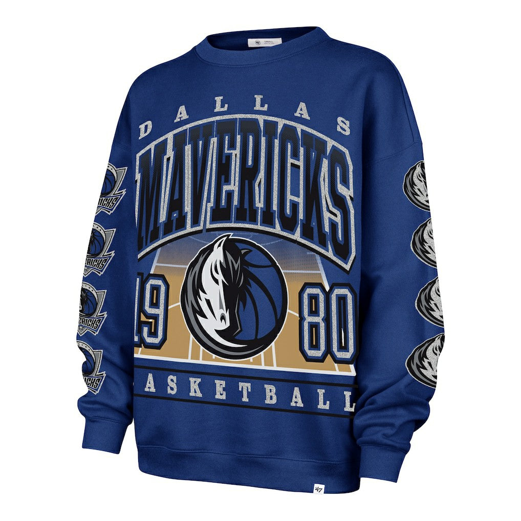 Dallas Mavericks '47 Women's Go Big Oversized Sweatshirt sale - Blue | 47 brand outlet