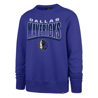 Dallas Mavericks '47 Unisex Brush By Headline Crewneck Sweatshirt sale - Blue | 47 brand on sale