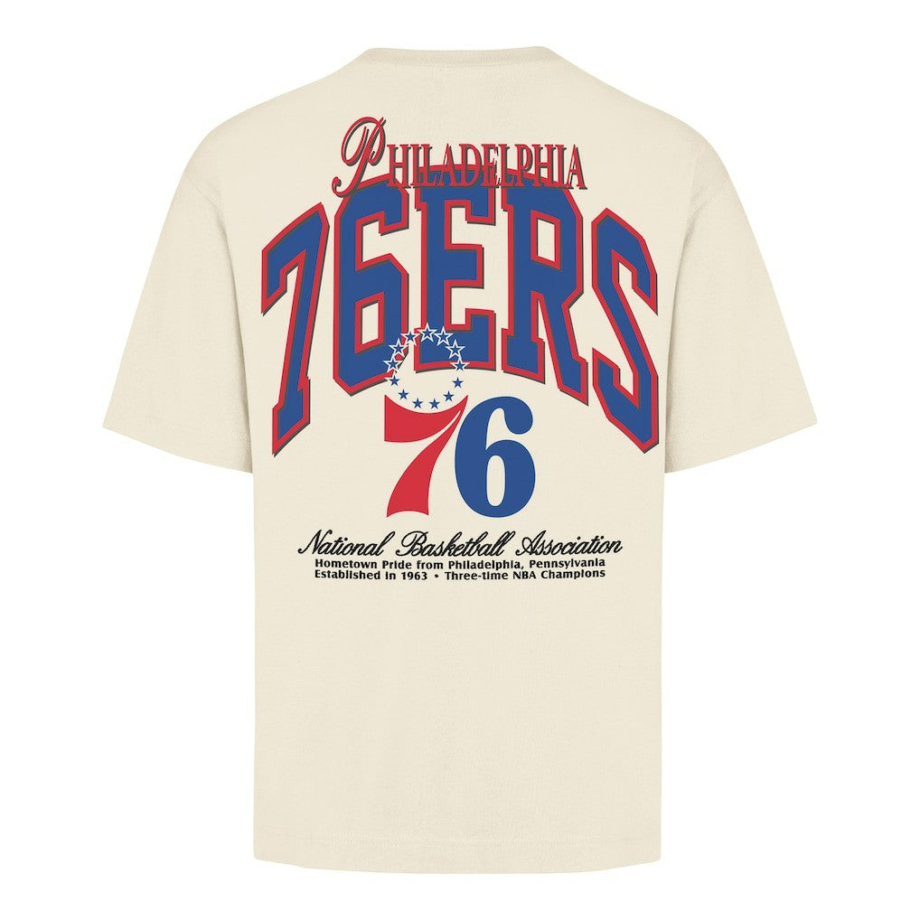 Philadelphia 76ers '47 Unisex Crossover Collection Foundation Pocket T-Shirt - Cream | 47 brand online