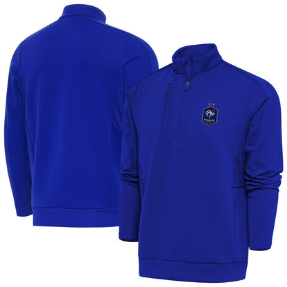 France National Team Antigua Genesis Quarter-Zip Pullover - Royal for sale
