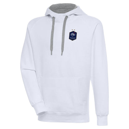 France National Team Antigua Takeover Pullover Hoodie - White online