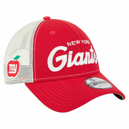 New York Giants New Era Apple Trucker 9FORTY Adjustable Hat - Red on sale