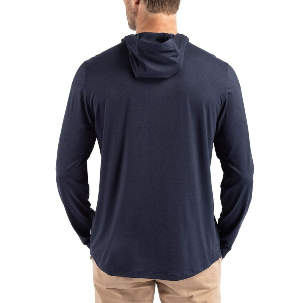 Baltimore Ravens Cutter & Buck Americana Coastline Epic Comfort Eco Recycled Long Sleeve Hoodie T-Shirt - Navy online