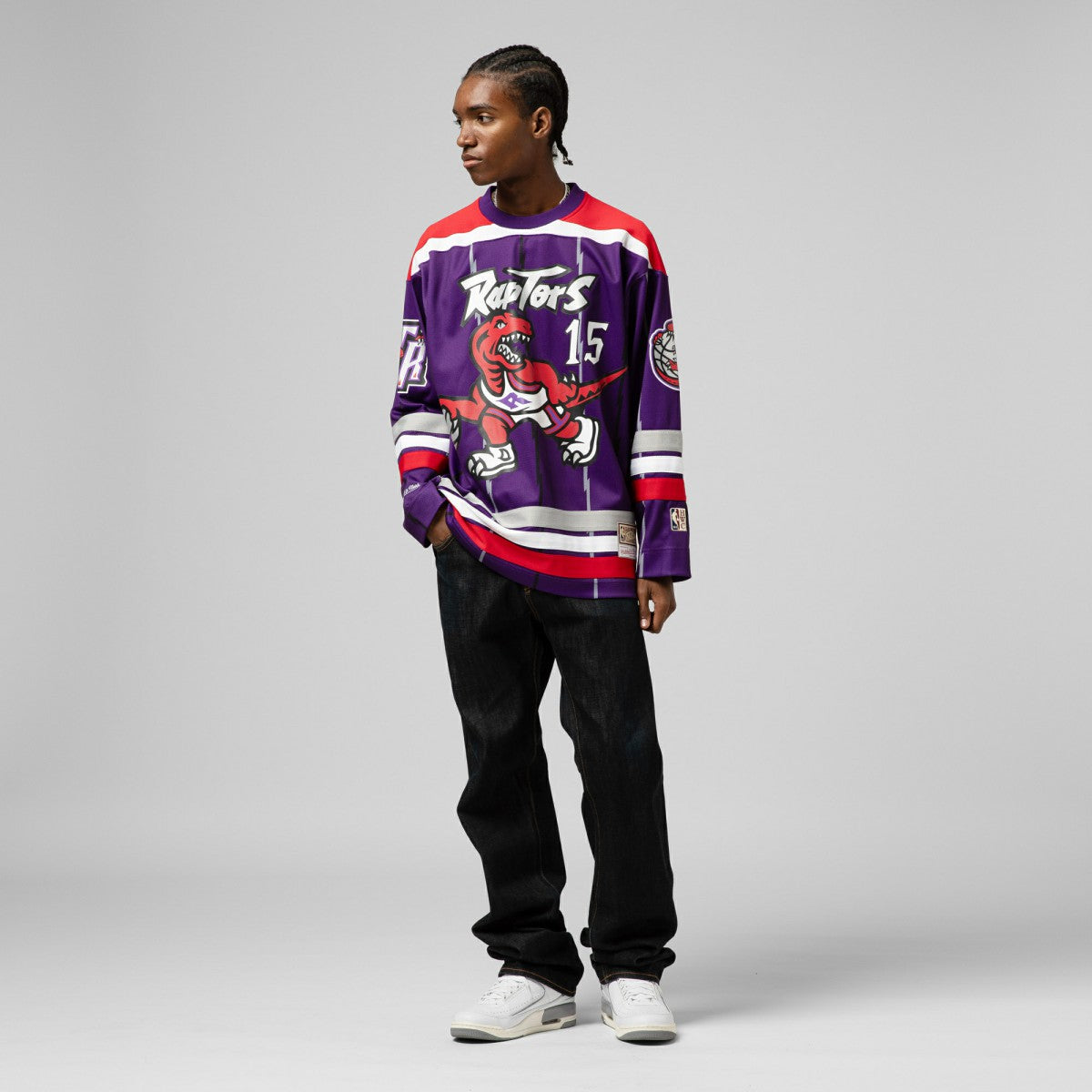 Vince Carter Toronto Raptors Unisex Maxxed Out Fashion Hockey Jersey - Purple | Mitchell & Ness shop