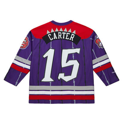 Vince Carter Toronto Raptors Unisex Maxxed Out Fashion Hockey Jersey - Purple | Mitchell & Ness shop