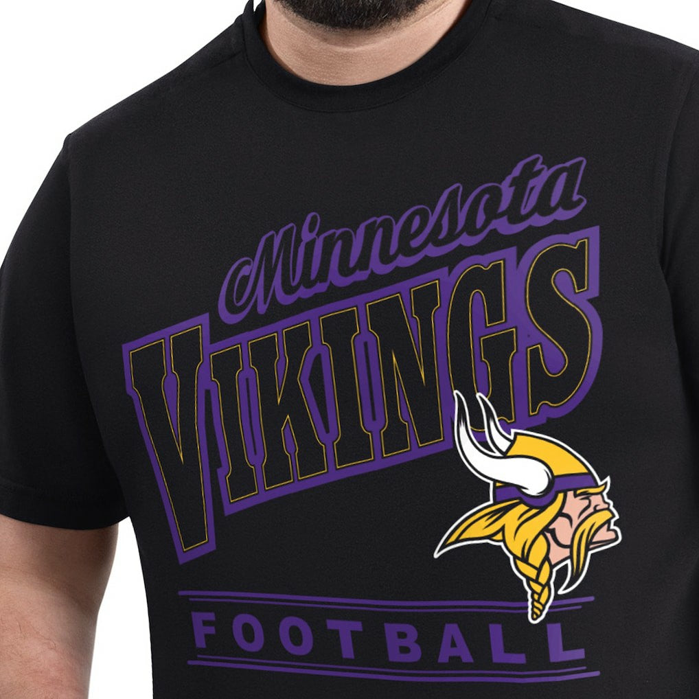 Minnesota Vikings G-III Sports by Carl Banks Adaptive Headliner Graphic T-Shirt - Black cheap