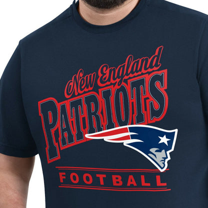 New England Patriots G-III Sports by Carl Banks Adaptive Headliner Graphic T-Shirt - Navy for sale