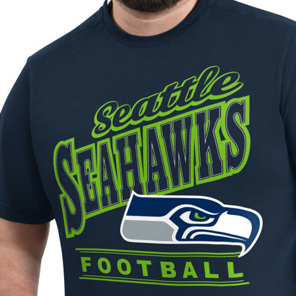 Seattle Seahawks G-III Sports by Carl Banks Adaptive Headliner Graphic T-Shirt - Navy cheap