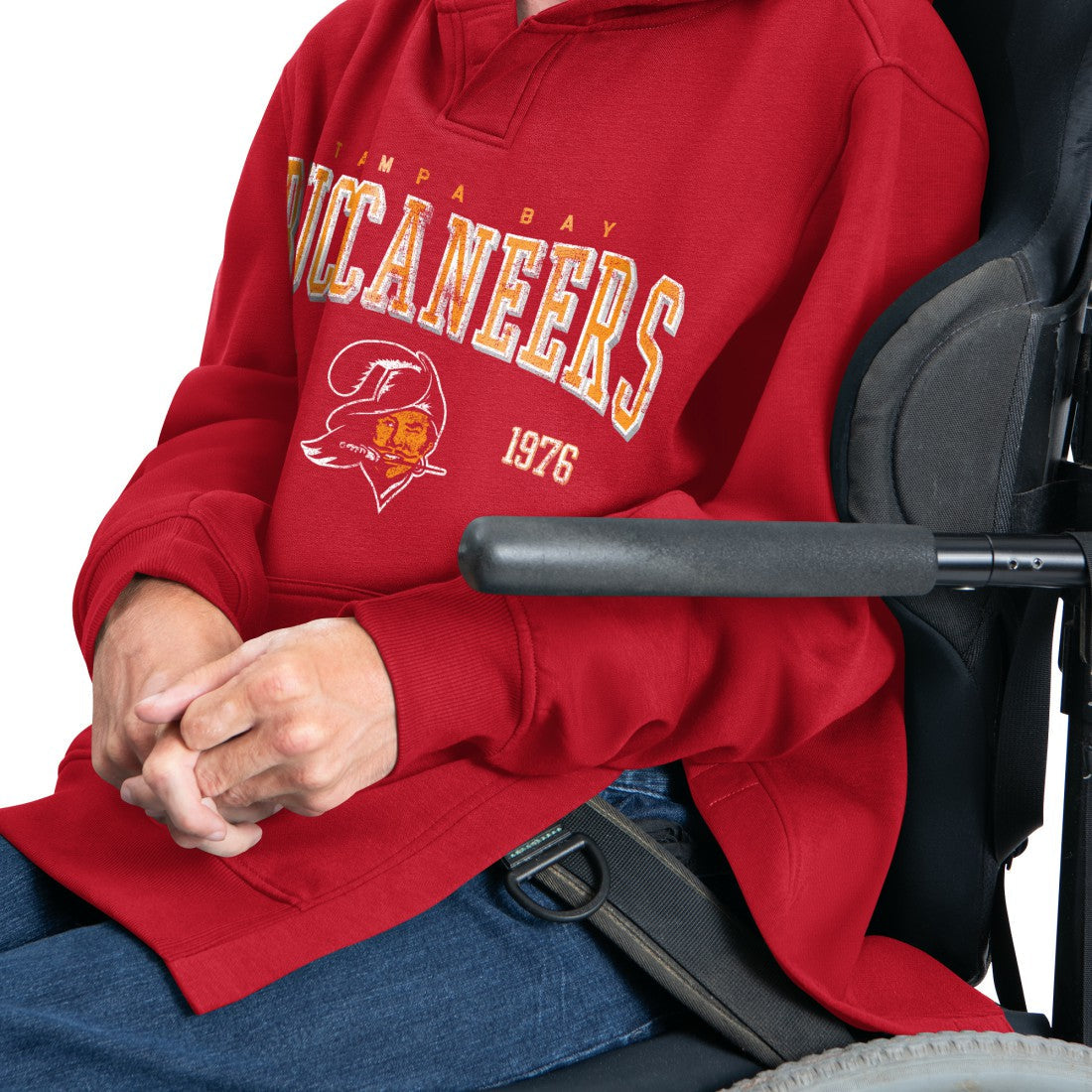 Tampa Bay Buccaneers G-III Sports by Carl Banks Adaptive Team Spirit Graphic Fleece Pullover Hoodie - Red on sale