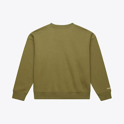 Boston Celtics Women's Lightweight Script Sweatshirt - Olive | Mitchell & Ness shop