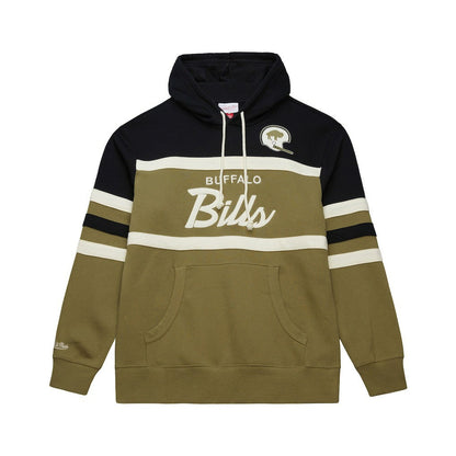 Buffalo Bills Vintage Logo Head Coach Hoodie - Olive on sale