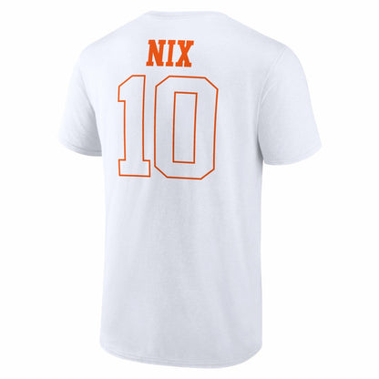 Bo Nix Denver Broncos Outline Player T-Shirt - White online