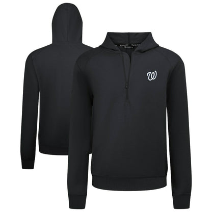 Washington Nationals Levelwear Technic Insignia Quarter-Zip Hoodie - Black