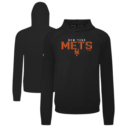 New York Mets Levelwear Mandate Carve Tri-Blend Hoodie - Black