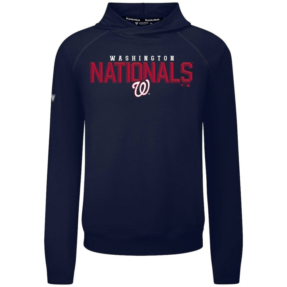 Washington Nationals Levelwear Mandate Carve Tri-Blend Hoodie - Navy