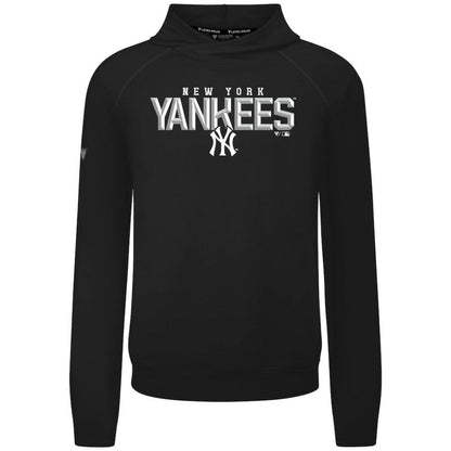 New York Yankees Levelwear Mandate Carve Tri-Blend Hoodie - Black