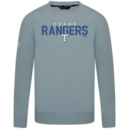 Texas Rangers Levelwear Mandate Carve Tri-Blend Sweatshirt - Gray