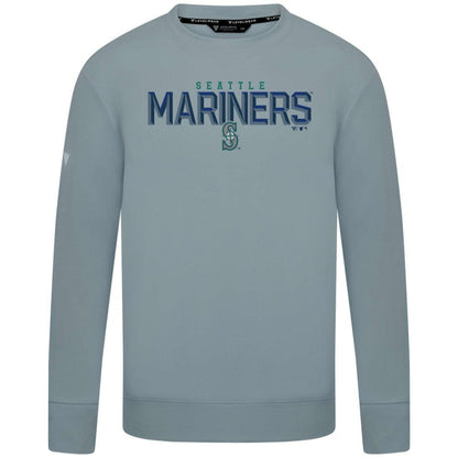 Seattle Mariners Levelwear Mandate Carve Tri-Blend Sweatshirt - Gray