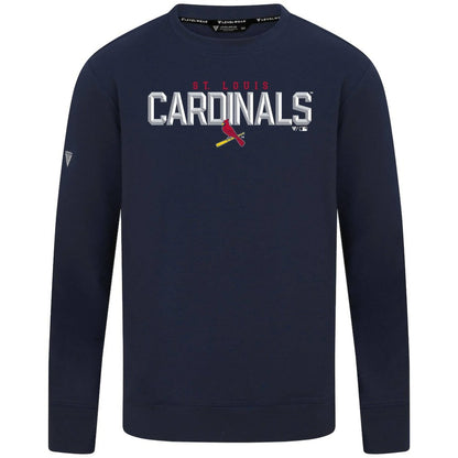 St. Louis Cardinals Levelwear Mandate Carve Tri-Blend Sweatshirt - Navy