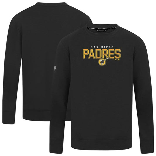 San Diego Padres Levelwear Mandate Carve Tri-Blend Sweatshirt - Black